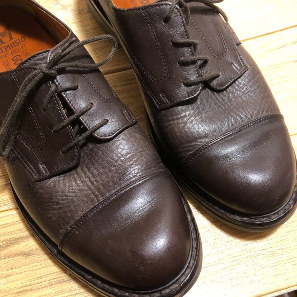 Mephisto men dark brown leather derby\'s, 11